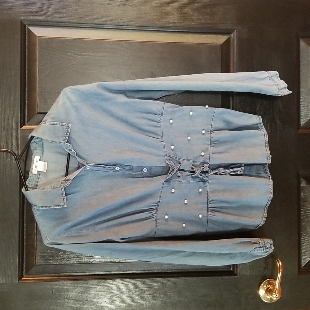 Denim corset style top